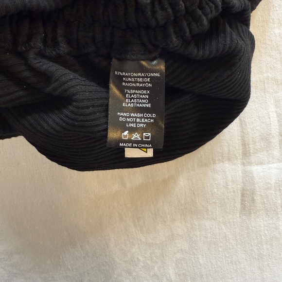 Anthropologie Saturday/Sunday Emily Ribbed Runched Knit Midi Dress Black Small - Picture 5 of 5